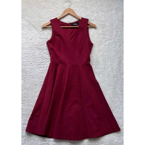 Lulus Hello World Wine Red Midi Dress, Size Medium - Picture 6 of 15